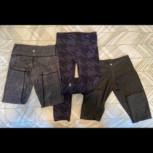 Bundle: 2 Lululemon & 1 Alo Capri yoga leggings